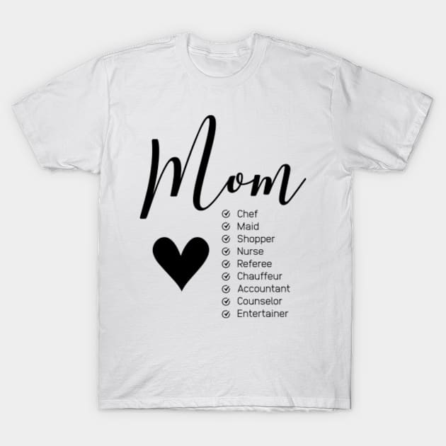 Mom Definitions - Mother's Day Funny Gift T-Shirt by Diogo Calheiros